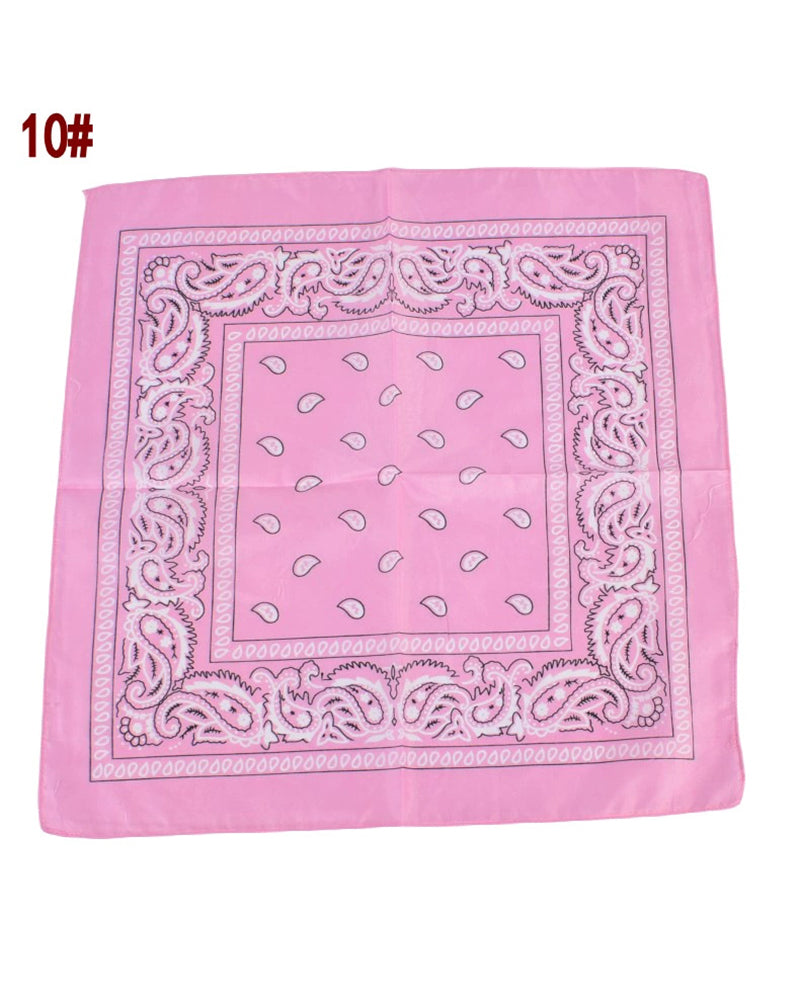 Cashew Flower Paisley Pattern Hip Hop Multifunctional Printed Small Square Scarf