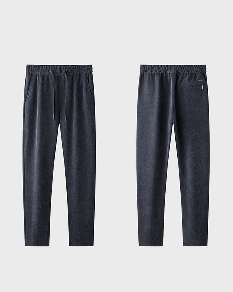 Big & Tall Men's Solid Color Thickened Loose Sports Pants Sweatpants M-5XL