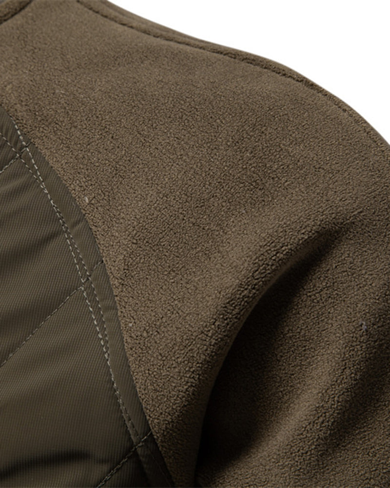 Big & Tall Men's Thickened Jacket Raglan Sleeve Quilted Jacket S-2XL