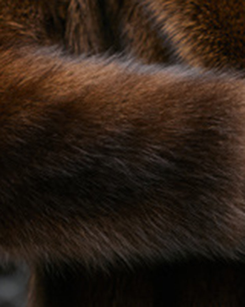 Big & Tall Men's Casual Business Mink Faux Fur Long Coat M-5XL