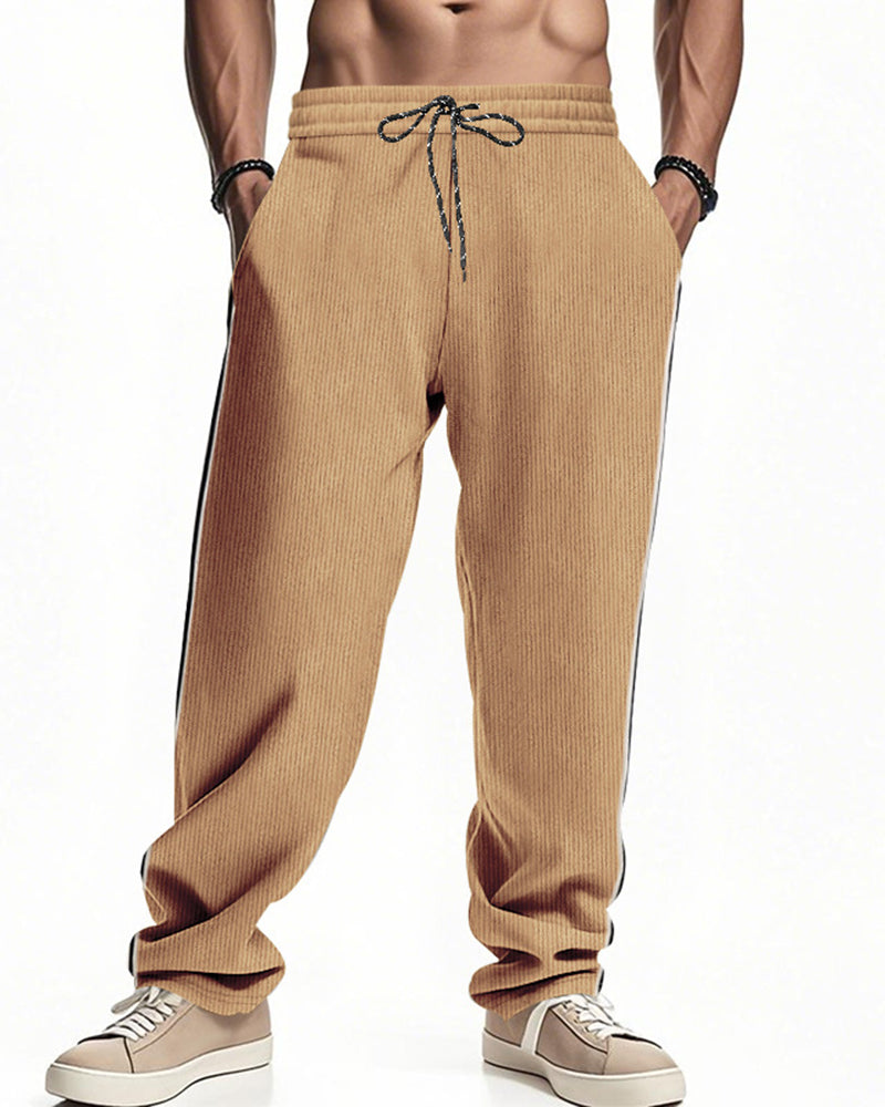 Big & Tall Men's Simple Strip Corduroy Sports Pants S-3XL