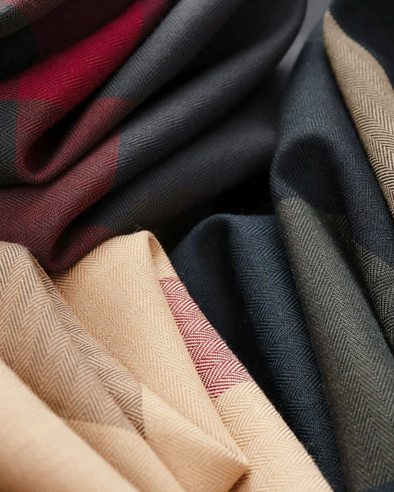 Big & Tall Men's Business Plaid Stripe Non-Ironing Long Sleeve Shirt M-4XL