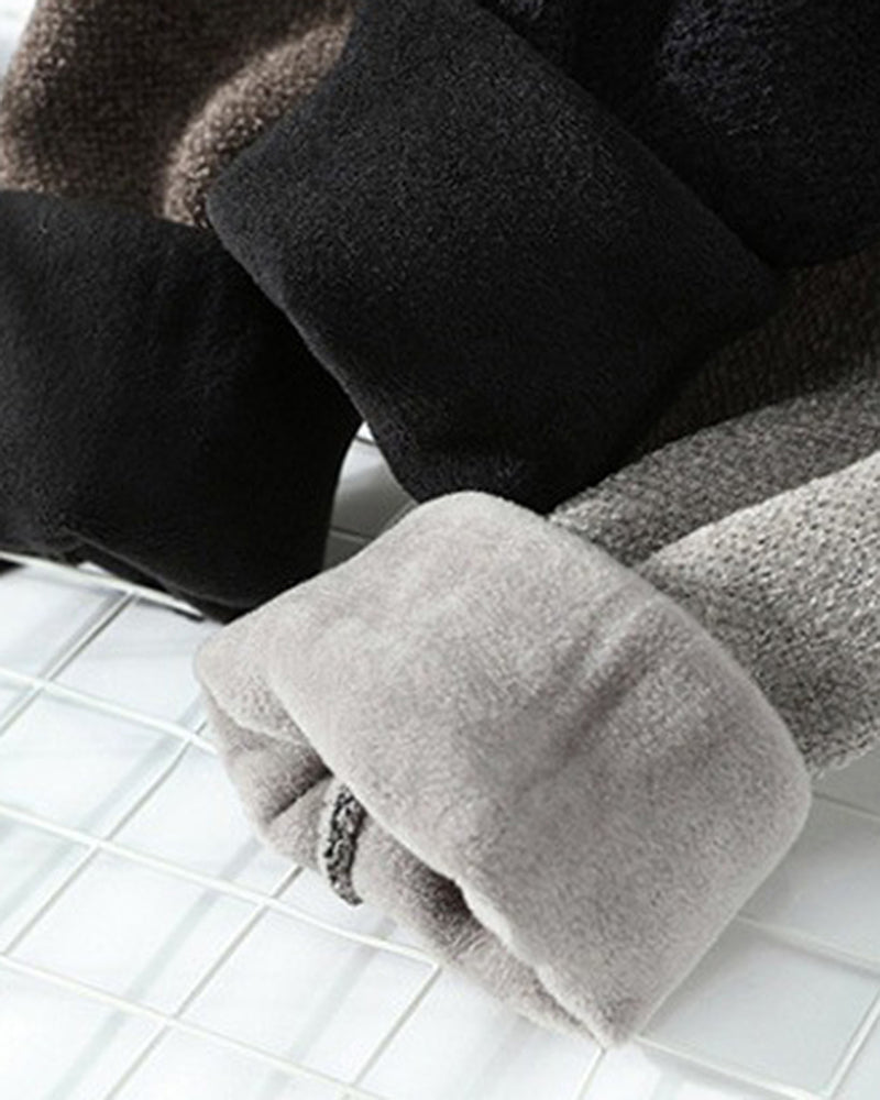 Big & Tall Men's Chenille One-piece Velvet Crew Neck Padded Sweater L-4XL