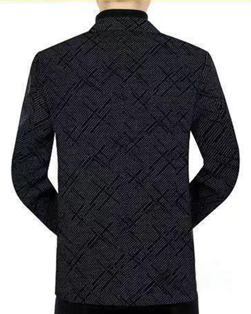 Big & Tall Men's Autumn And Winter Business Padded Suit Jacket L-4XL