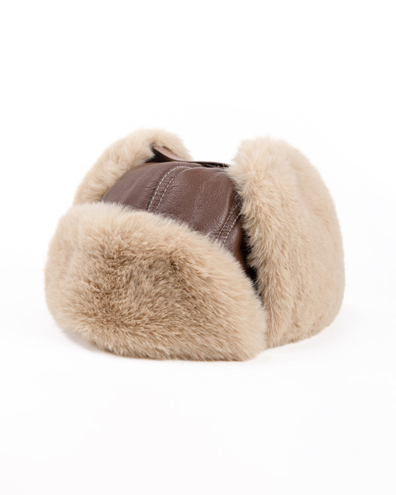 PU Thick Warm Ear Protection Cap
