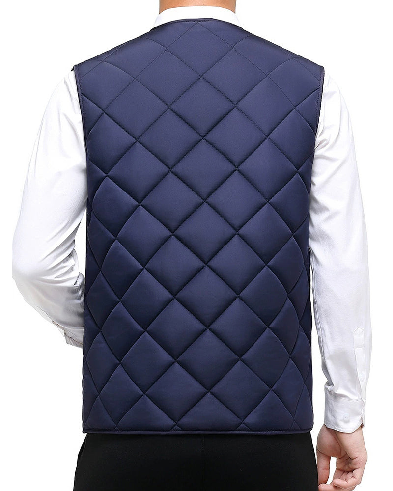 Big & Tall Men's Plus Velvet Padded Warm Cotton Vest Vest XL-6XL