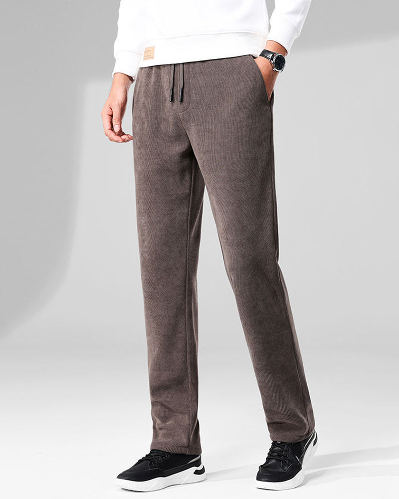 Big & Tall Men's Solid Color Thickened Loose Sports Pants Sweatpants M-5XL