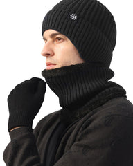 Thickened Knit Hat Scarf Set