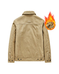 Big & Tall Men's Lapel Lambswool Fumble Padded Jacket M-6XL