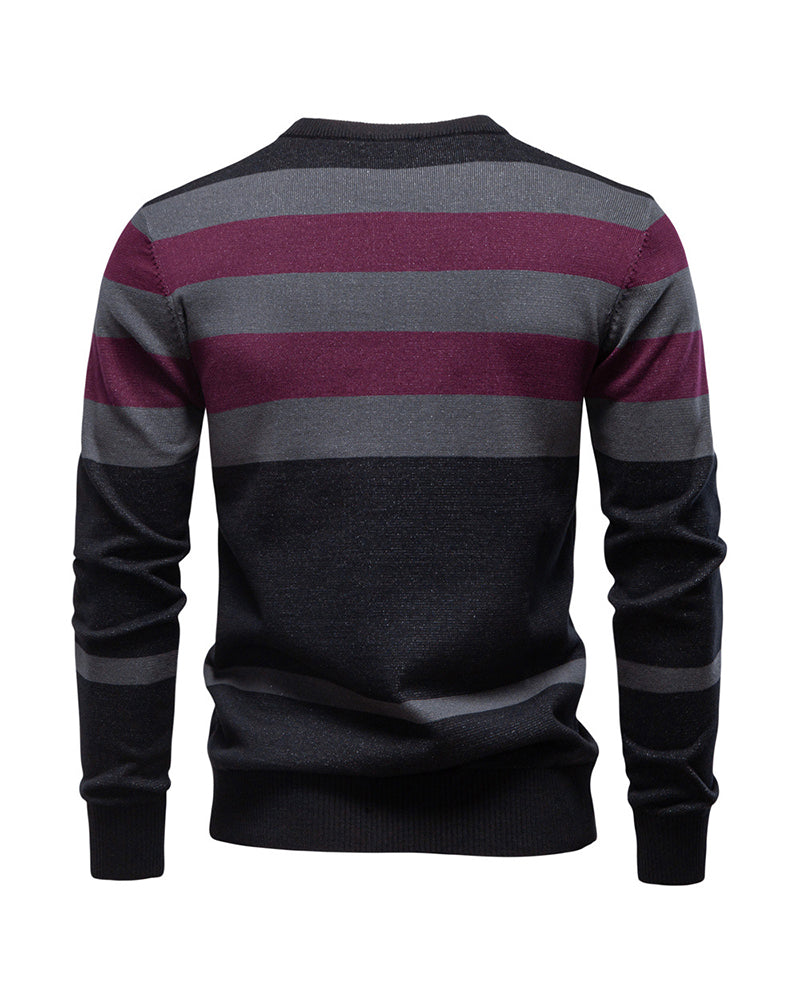 Big & Tall Men's Business Plaid Crewneck Sweater S-2XL