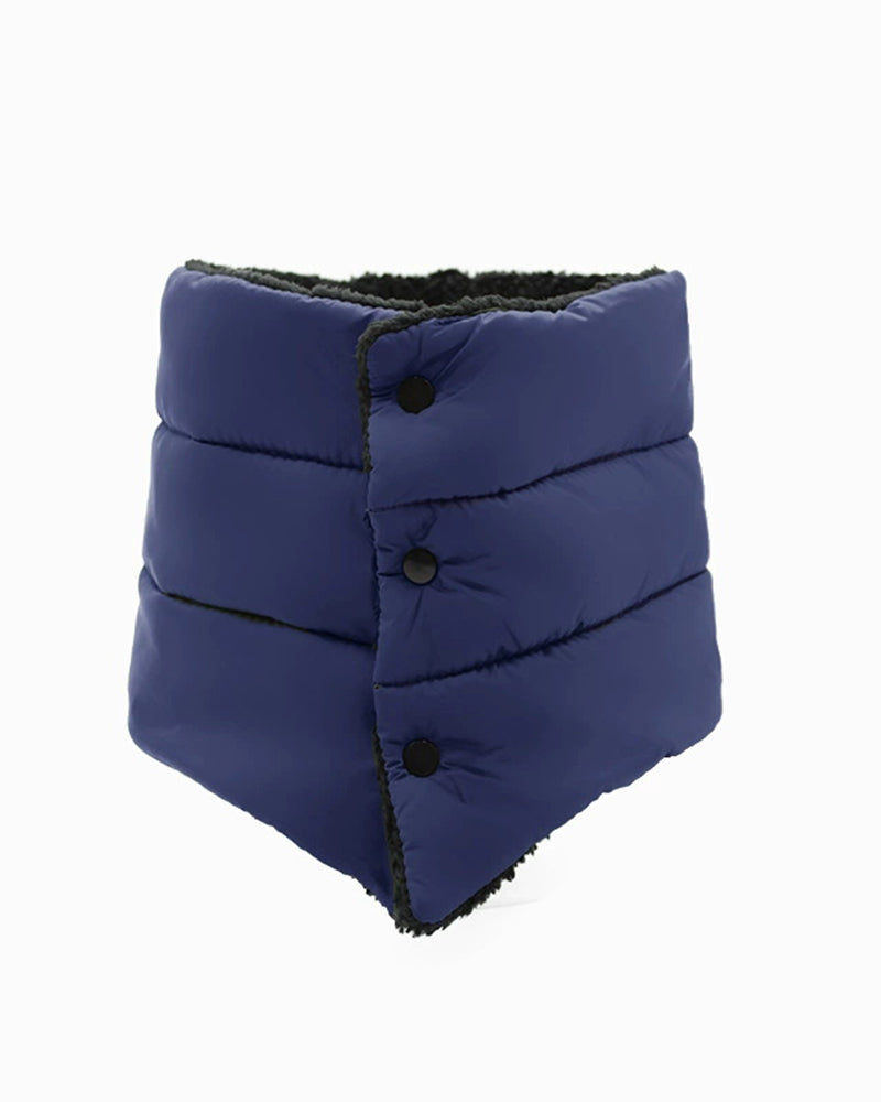 Autumn And Winter Outdoor Anti-splashing Water Plus Velvet Button Down Scarf