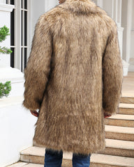 Big & Tall Men's Faux Fur Coat Coat S-3XL
