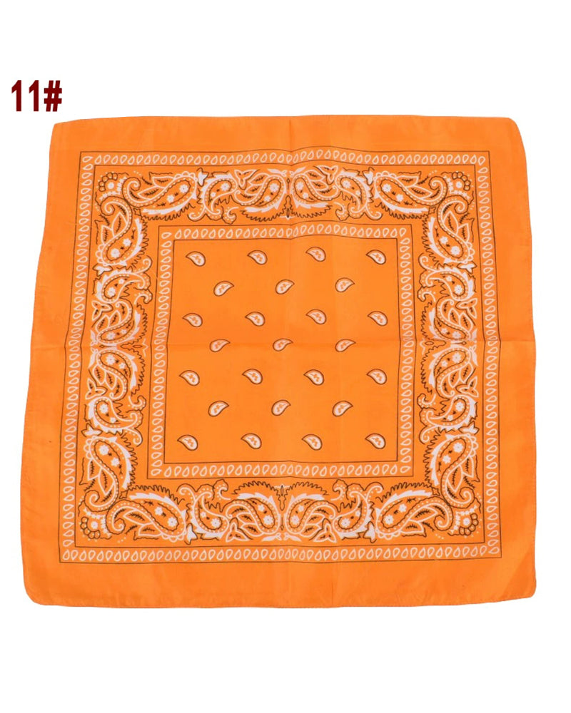 Cashew Flower Paisley Pattern Hip Hop Multifunctional Printed Small Square Scarf