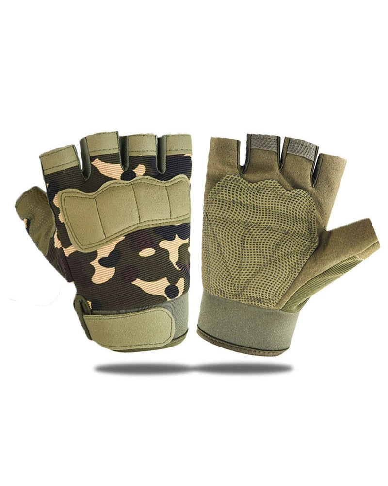 Half Finger Gloves Men's And Women's Military Fan Special Forces Camouflage Outdoor Riding Training