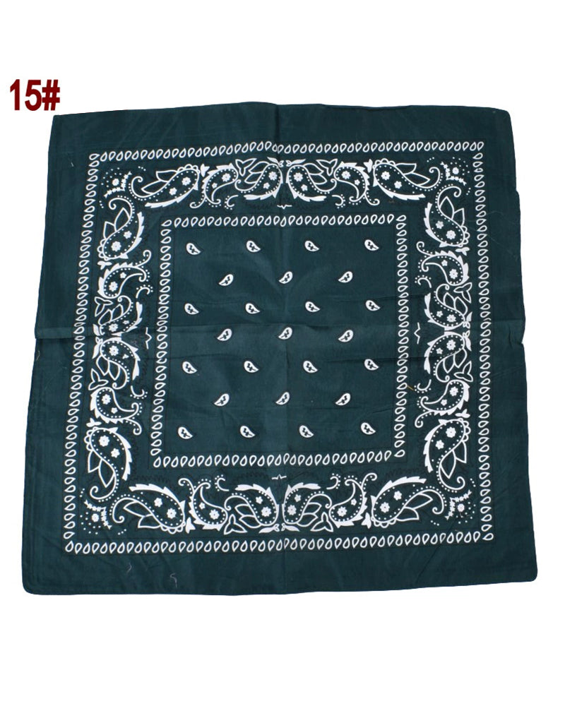 Cashew Flower Paisley Pattern Hip Hop Multifunctional Printed Small Square Scarf