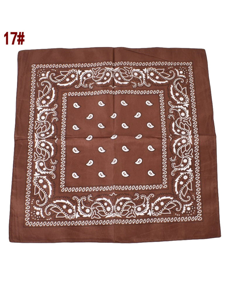 Cashew Flower Paisley Pattern Hip Hop Multifunctional Printed Small Square Scarf