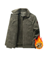 Big & Tall Men's Lapel Lambswool Fumble Padded Jacket M-6XL