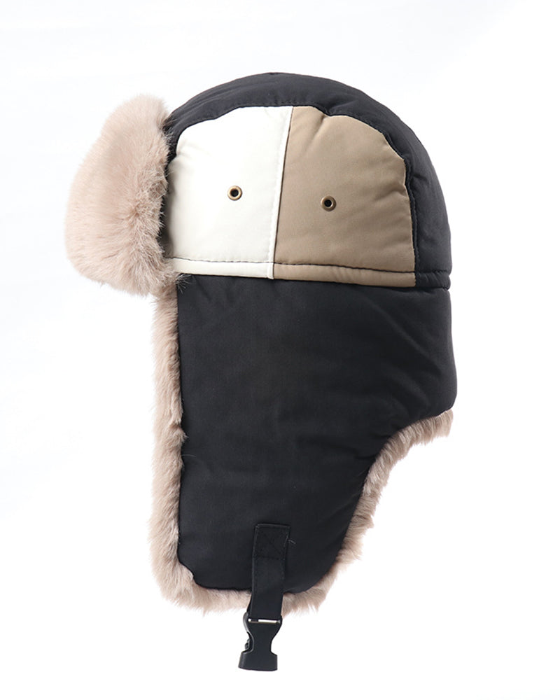 Color Matching Thick Outdoor Warm Pilot Cap