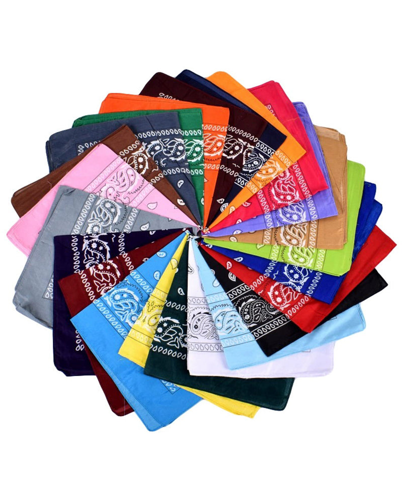 Cashew Flower Paisley Pattern Hip Hop Multifunctional Printed Small Square Scarf