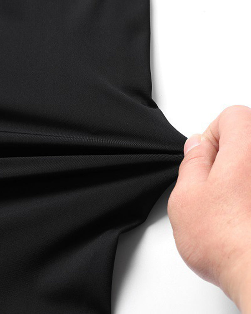 Men's Ice Silk Pants Capri Pants Sports Shorts Summer Stretch Air Conditioning Pants Breathable Loose Trendy All-match Large Size Pants