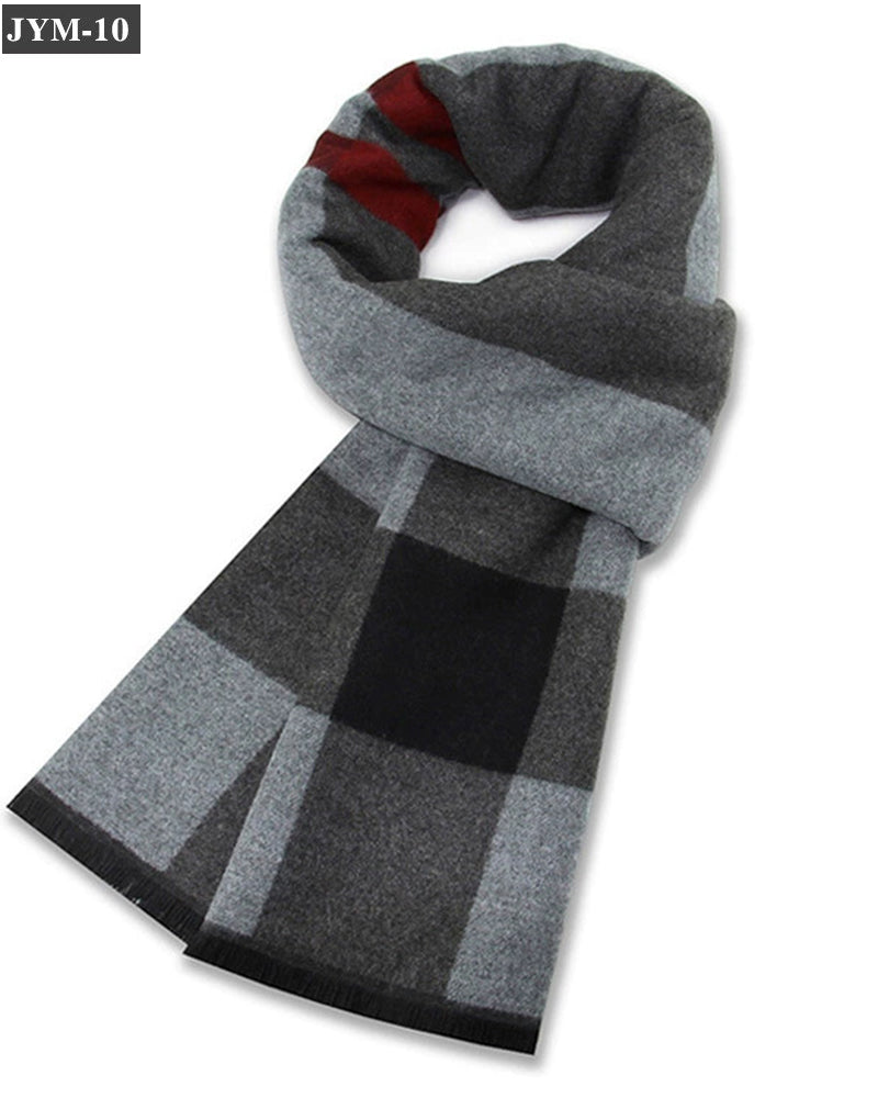 Check Wool Blend Scarf