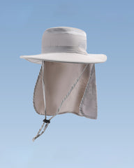 Summer Outgoing Outdoor Sunscreen Hat Women's Quick-drying Face-covering Fisherman Hat Men's Western Cowboy Hat Traveling Hiking Mountaineering Hat