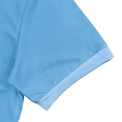 S-3X Solid Color Lash Texture Short-Sleeve Polo Shirt