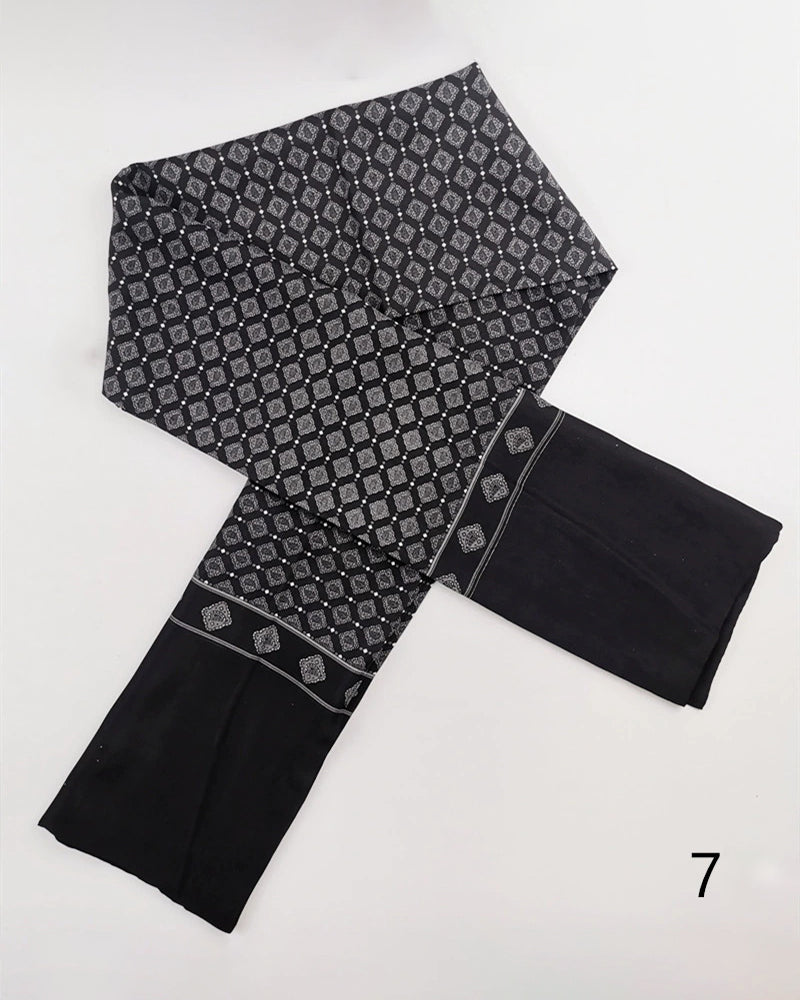 Men's Business British Silk Scarf Washed Velvet Long Scarf Suit Scarf