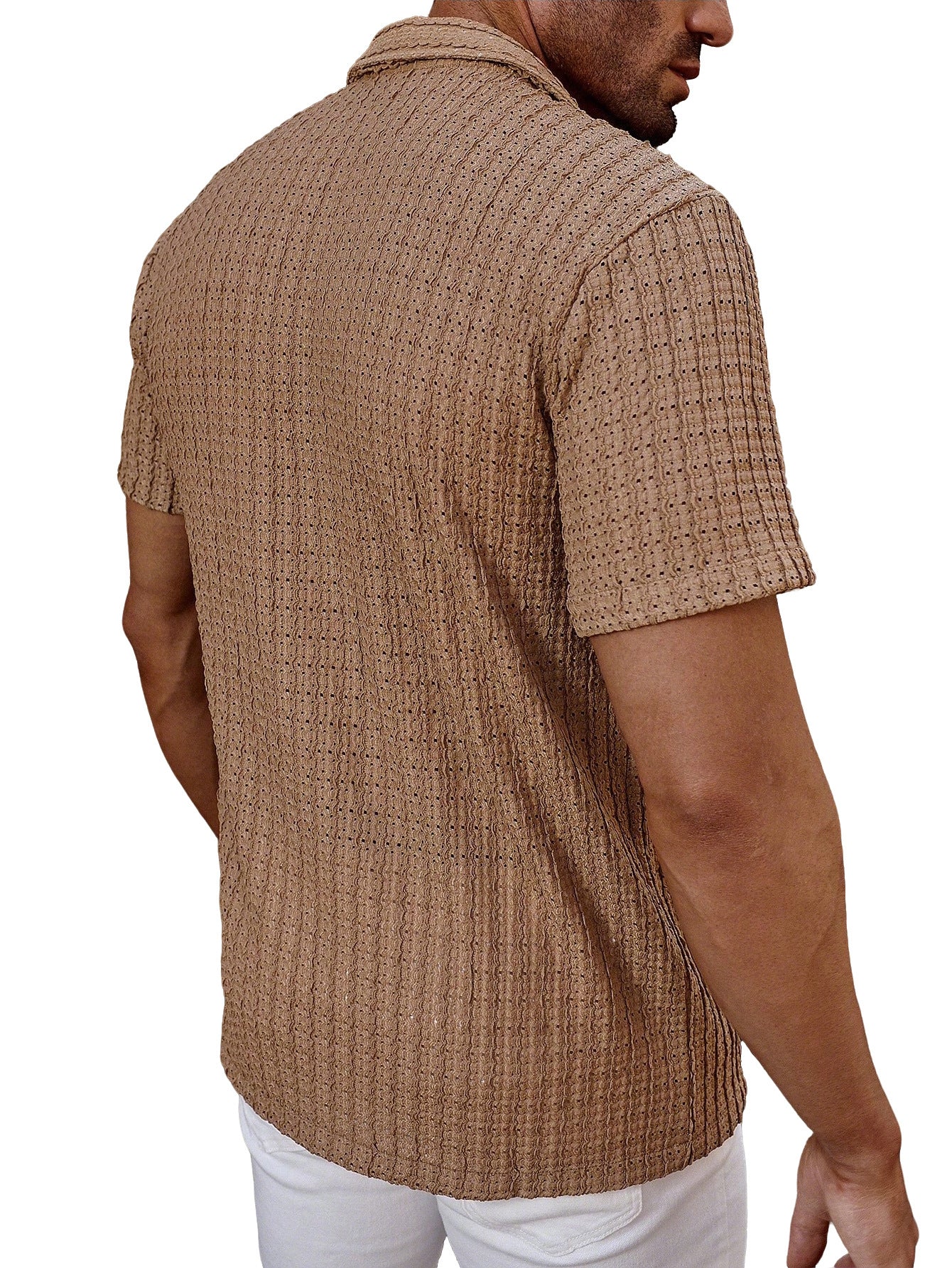 S-2XL Casual Cool Breathable Collar Button Shirt