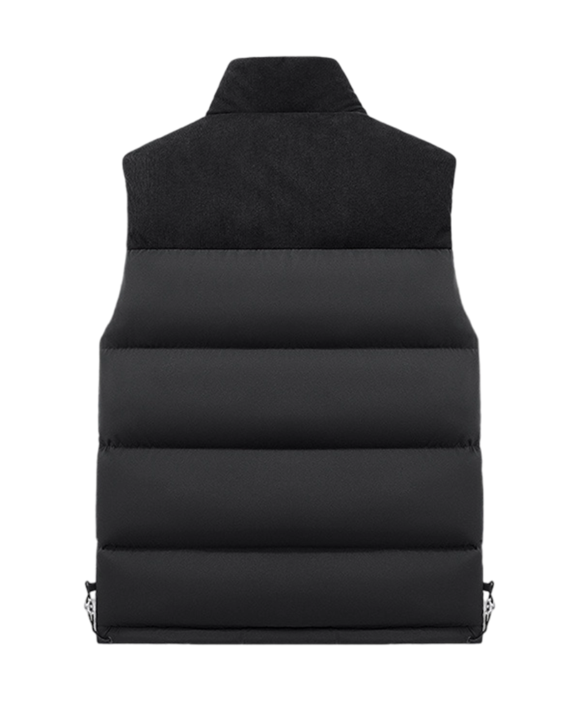 Big & Tall Men's Corduroy Colorblock Collar Vest Jacket S-5XL