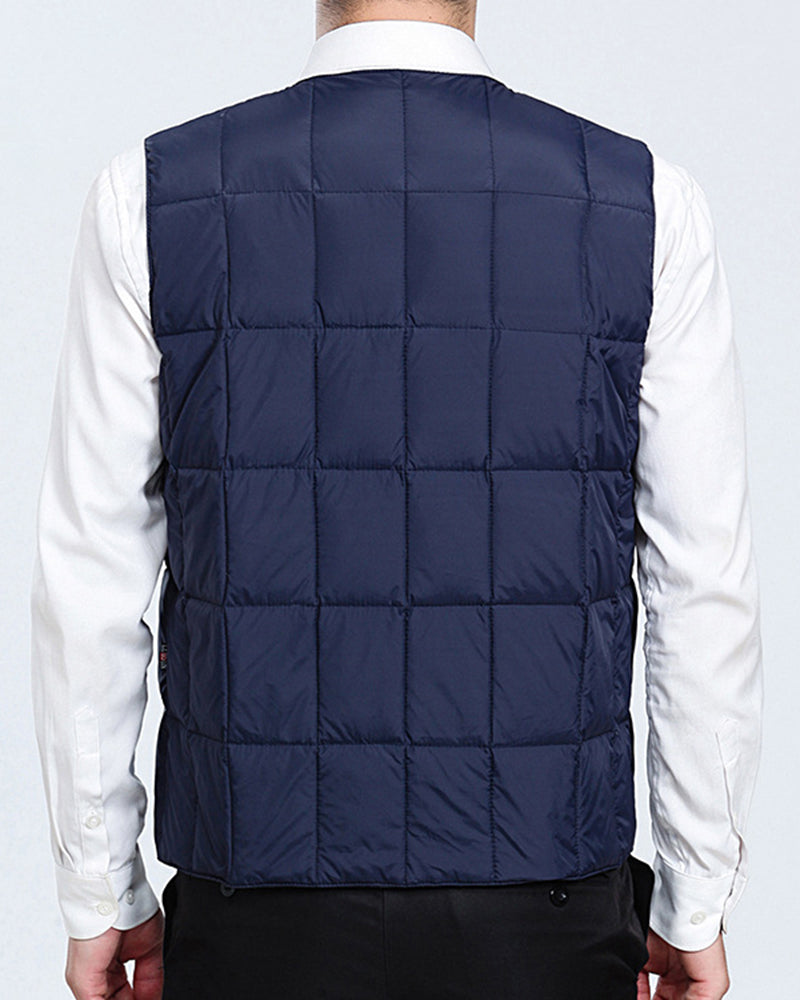 Big & Tall Men's Thickened Down Silk Vest M-3XL