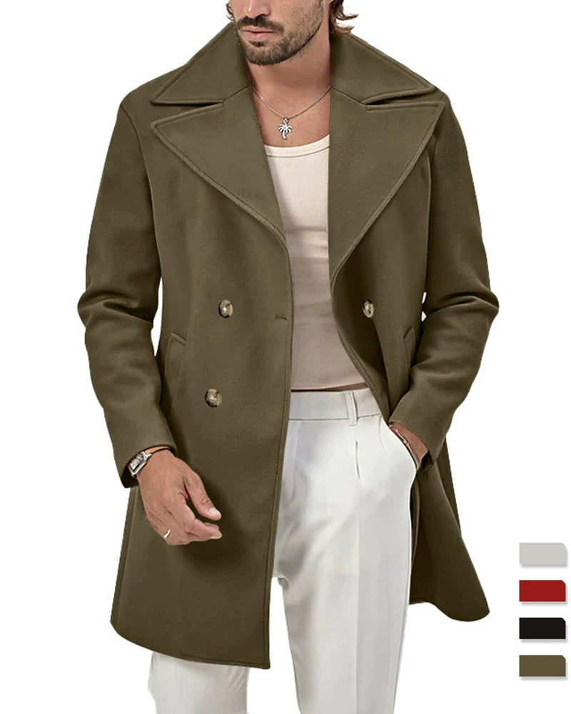 Big & Tall Men's Business Medium And Long Casual Coat  S-3XL