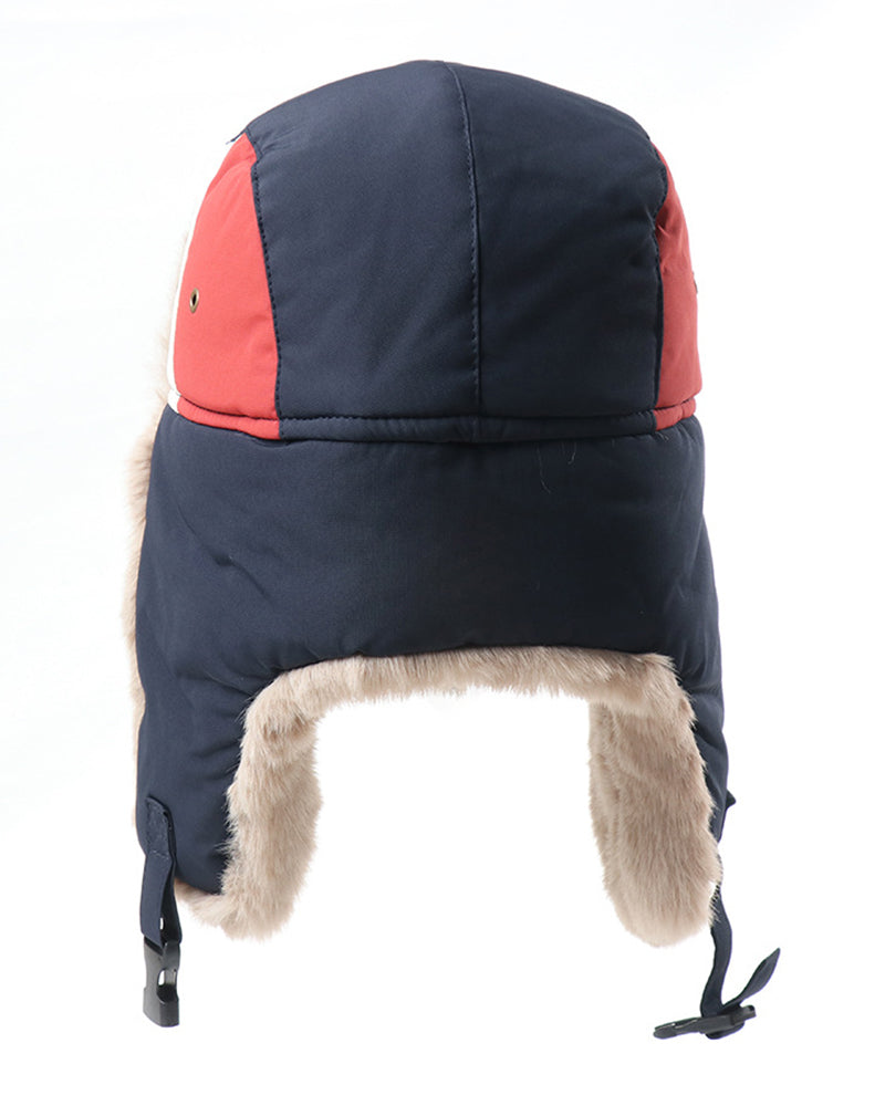 Color Matching Thick Outdoor Warm Pilot Cap
