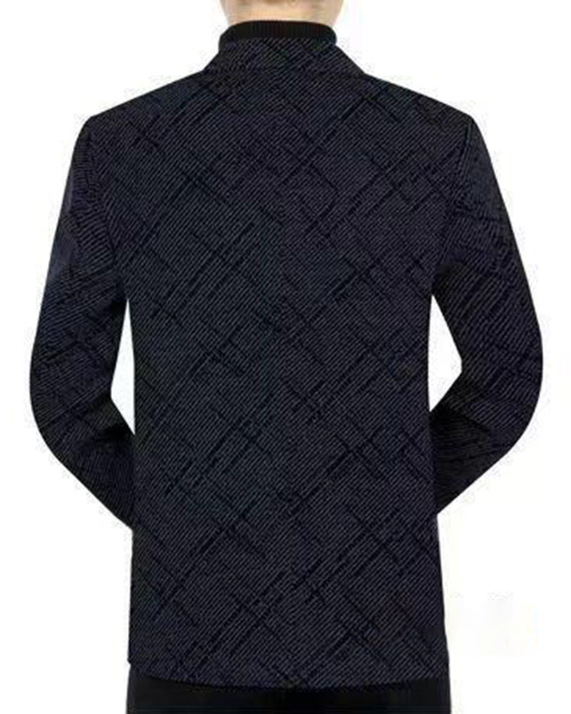 Big & Tall Men's Autumn And Winter Business Padded Suit Jacket L-4XL