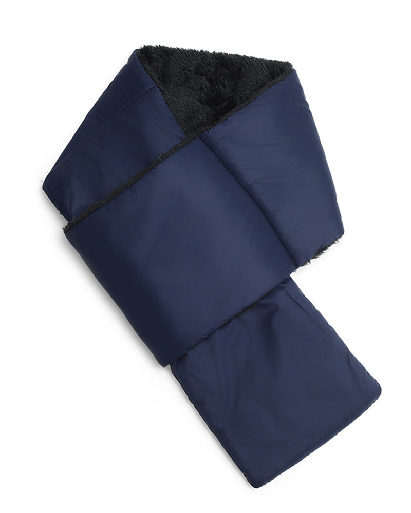 Water-repellent Solid Color Down Portable Storage Scarf