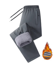 Big & Tall Men's Windproof And Cold-proof Thickened Outer Wear Knee Pads Warm Pants L-7XL