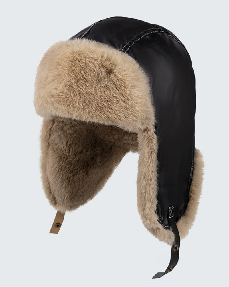PU Thick Warm Ear Protection Cap