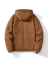 Big & Tall Men's Casual Lambskin Thickened Hooded Jacket Coat M-5XL