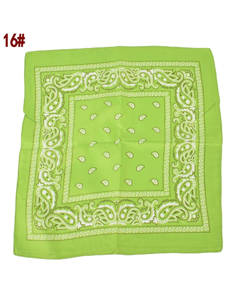 Cashew Flower Paisley Pattern Hip Hop Multifunctional Printed Small Square Scarf