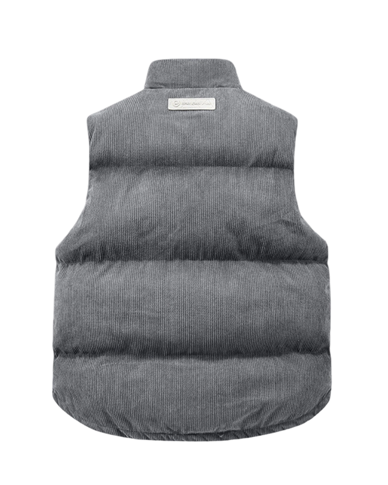Big & Tall Men's Corduroy Cotton Vest With Satchel Coat M-3XL