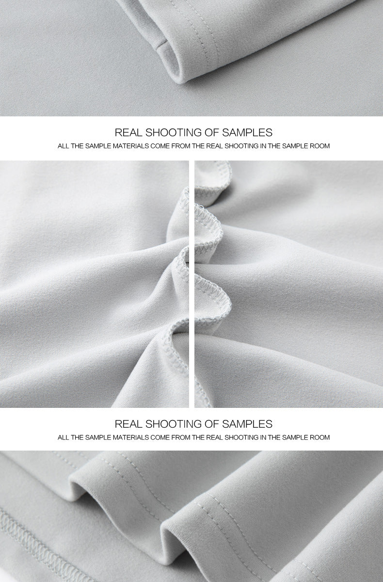 Big & Tall Men's Velvet Stand Collar Half Zipper High Collar Sweater M-4XL