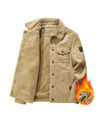 Big & Tall Men's Lapel Lambswool Fumble Padded Jacket M-6XL