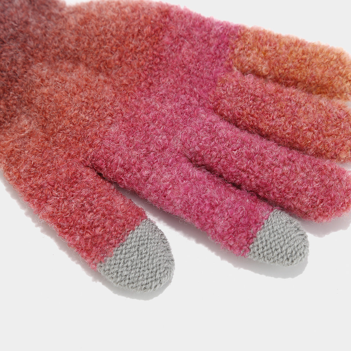 Tie-dyed Wool Hat Scarf Gloves Knitted Suit