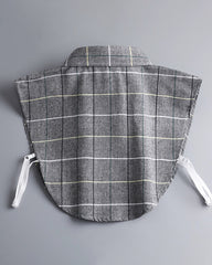 Autumn And Winter Cotton Plaid Fake Collar Decorative Collar