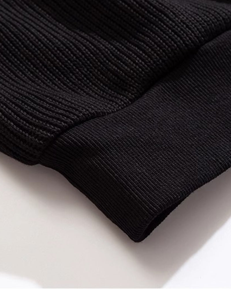 Big & Tall Men's Splicing Pocket Crewneck Plus Velvet Crewneck Sweatshirt 2XL-8XL