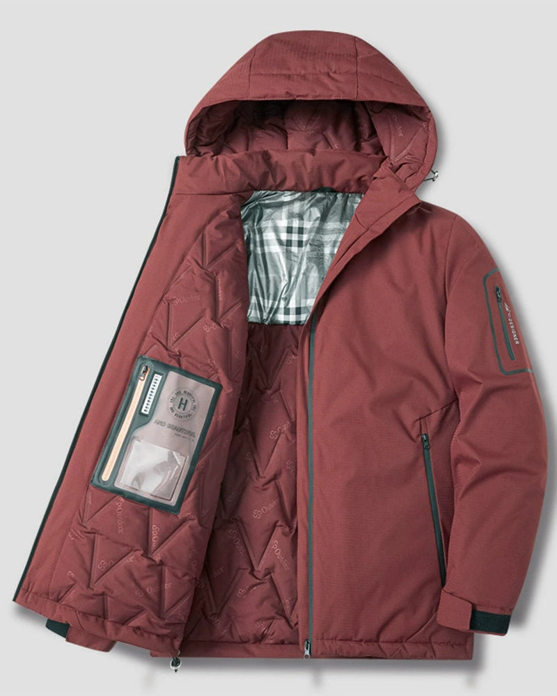 Big & Tall Men's Graphene Down Hooded Cotton-padded Jacket Coat L-6XL