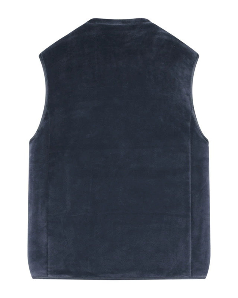 Big & Tall Men's Warm Padded Double-sided Lamb Velvet Vest L-6XL