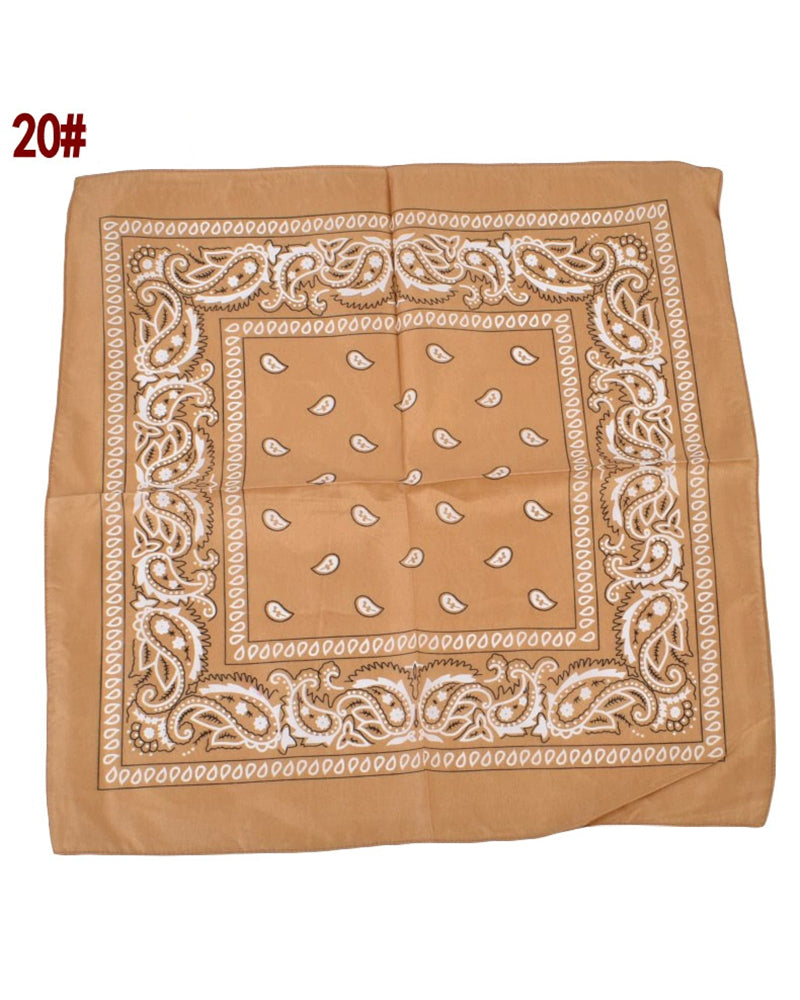 Cashew Flower Paisley Pattern Hip Hop Multifunctional Printed Small Square Scarf