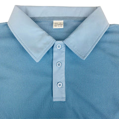 S-3X Solid Color Lash Texture Short-Sleeve Polo Shirt