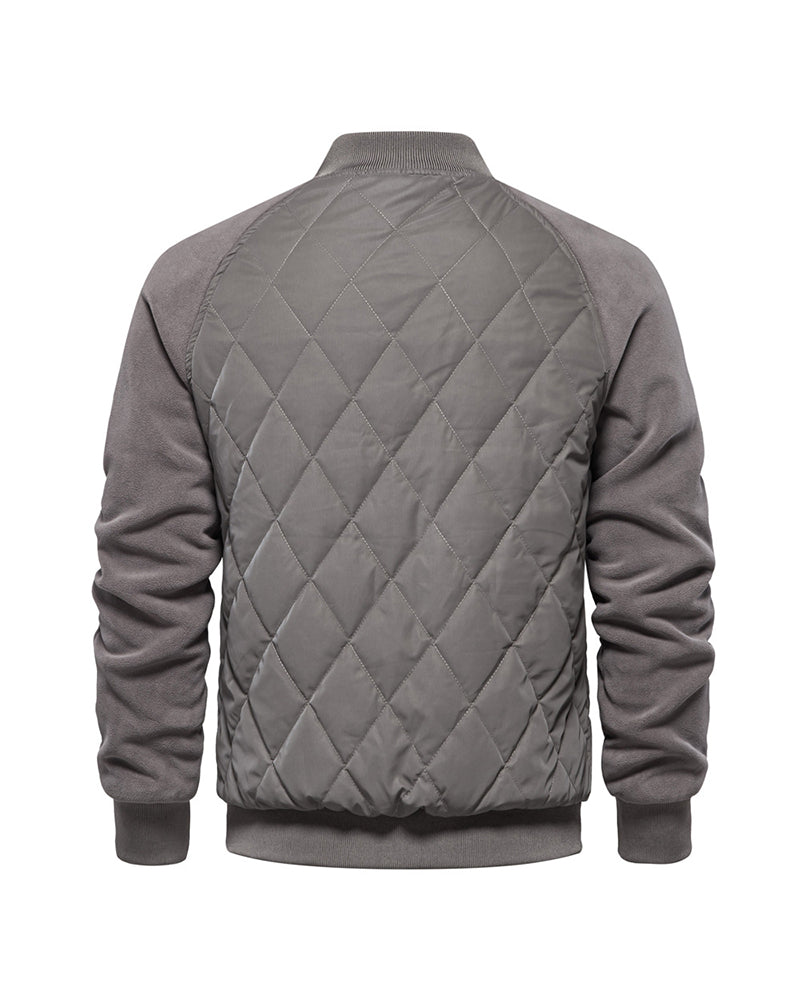 Big & Tall Men's Thickened Jacket Raglan Sleeve Quilted Jacket S-2XL